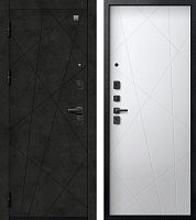 Центурион V-16 Чёрный муар+МДФ Бетон тёмный - Кашемир белый